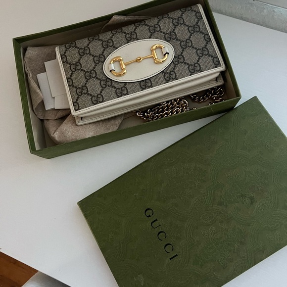 AUTHENTIC BRAND NEW GUCCI WALLET PURSE WITH CHAIN - Picture 2 of 5